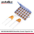 180/300/480/500PCS Monolithic Ceramic Capacitor Kits 10pF - 