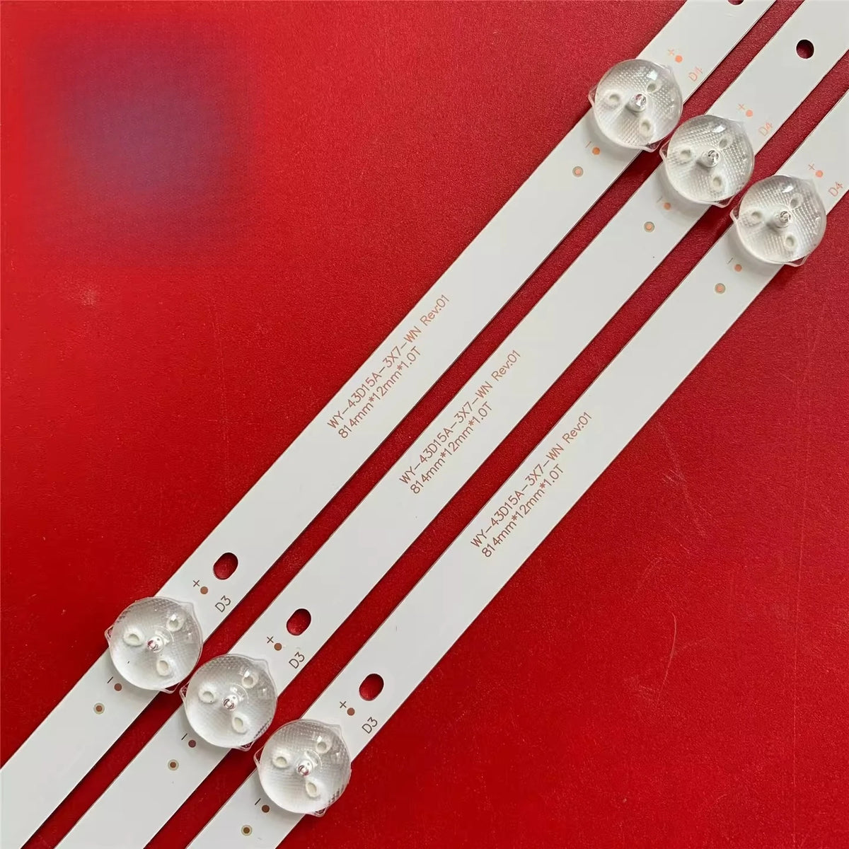 LED Backlight Strip forWY-43D15A-3X7-WN Rev:01 814mm*12mm*1.0T for 430DUY WY 43D15A 3X7 WN - Replacement TV