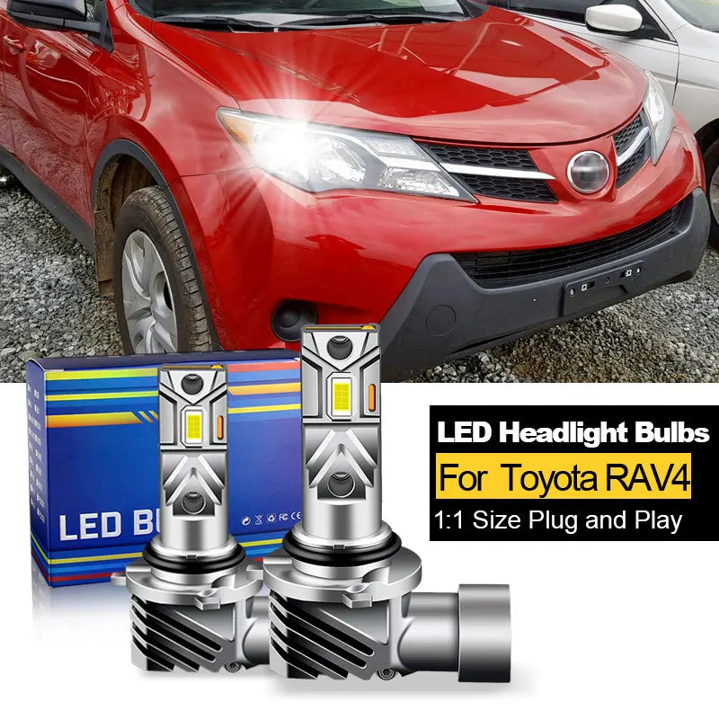2PCS CANbus For Toyota RAV 4 RAV4 2013-2018 LED Headlights 9