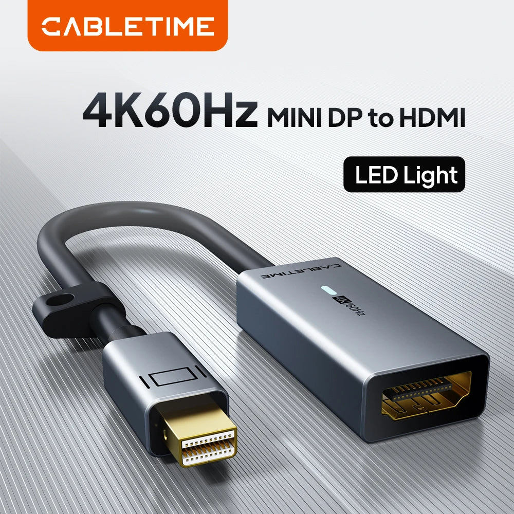 CABLETIME Mini DisplayPort to HDMI Adapter 4K 60HZ Mini DP t
