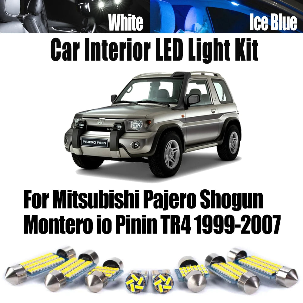11-Piece LED Interior Light Kit for Mitsubishi TR4 1999-2007 - Canbus Error-Free Interior Bulbs