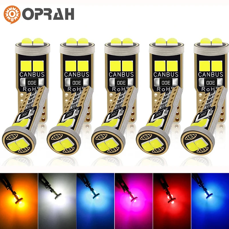 Oprah 2/10Pcs Canbus T10 LED W5W Car Interior Light No Error