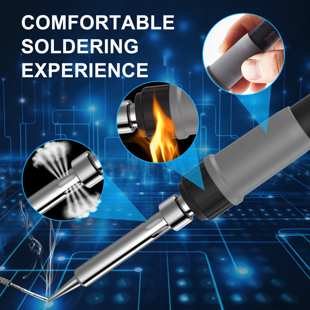 ILIBILIB 90W LCD Soldering Iron 110V-240V 180-500 C Overheat