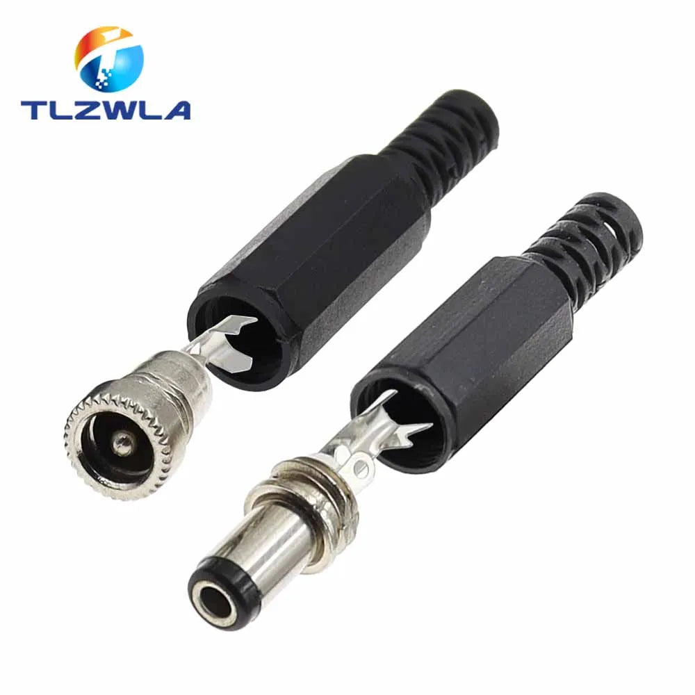 10PCS 24V 12V 3A Plastic Male Plugs + Female Socket Panel Mo