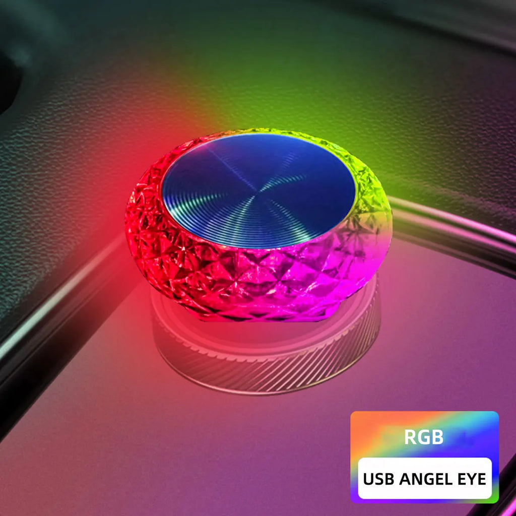mini usb car ambient light Led Interior lights Decorative ambient light rgb Strobe neon lights indoor Background light ice blue