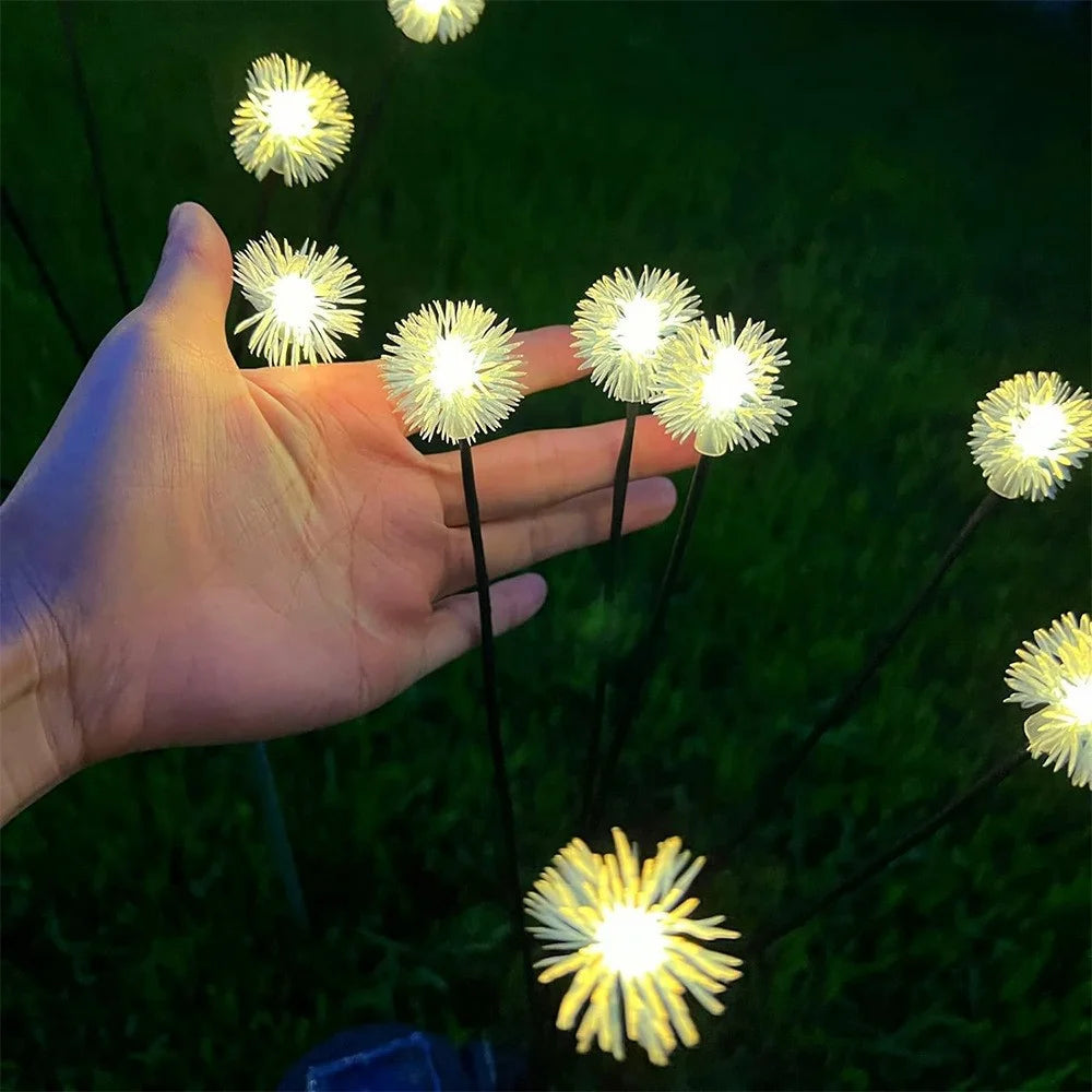 Solar Dandelion Lights 6 Heads Always on/Flashing Lawn Lamp 