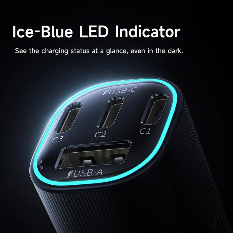 Baseus 160W Car Charger Fast Charging PPS PD3.0 USB Type C C