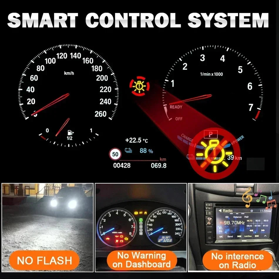H7 LED H4 LED Canbus Bulbs Headlight 160W 30000LM H11 HB4 90