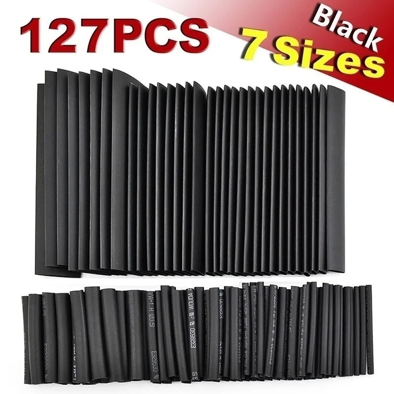 328/127/580PCS Heat Shrink Tubing Kit 2 1 Shrinkable Wire Shrinking Wrap Tubing Wire Connect Cover Protection with Hot Air Gun