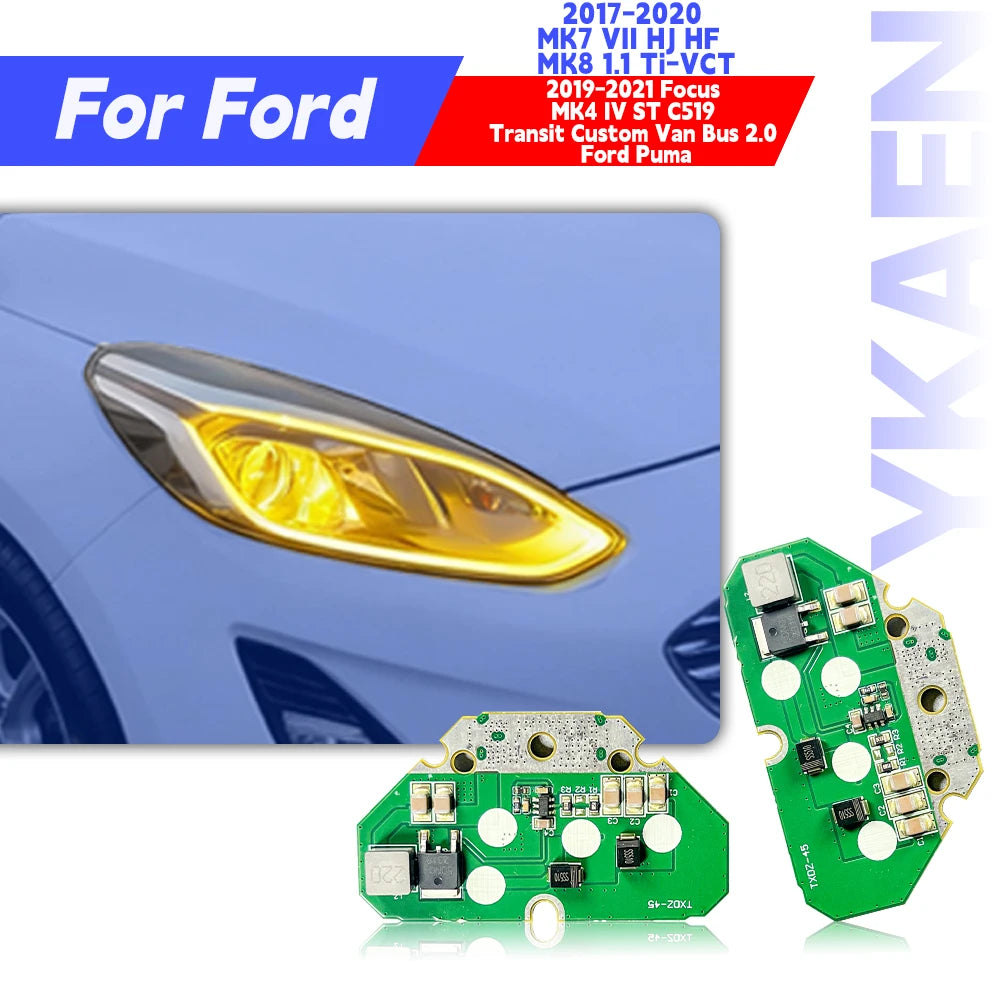 Angel Eye DRL Board Chip For Ford Fiesta MK7 MK8 17-21 Focus MK4 C519 Daytime Running Light H1BB-13D278-AC
