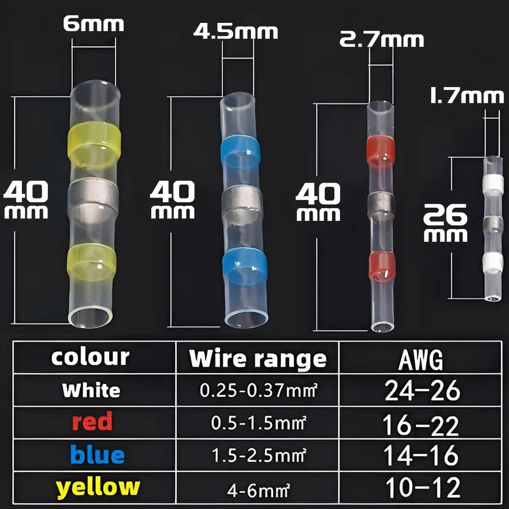 Electrical Wire Connectors Heat Shrink Waterproof Solder Sea