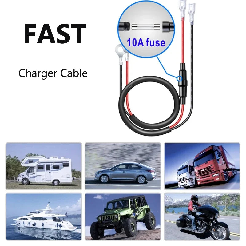 Super Charger Type C Fast Charging socket 12V/24V 60W Dual U