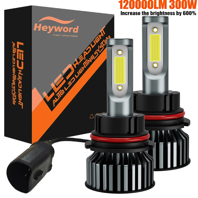 Heyword 2Pcs LED H4 H7 Car Headlight H1 LED Bulb H8 H11 9005 HB3 9006 HB4 9004 H3 H13 Led Lights 120000LM Turbo Lampada 12V
