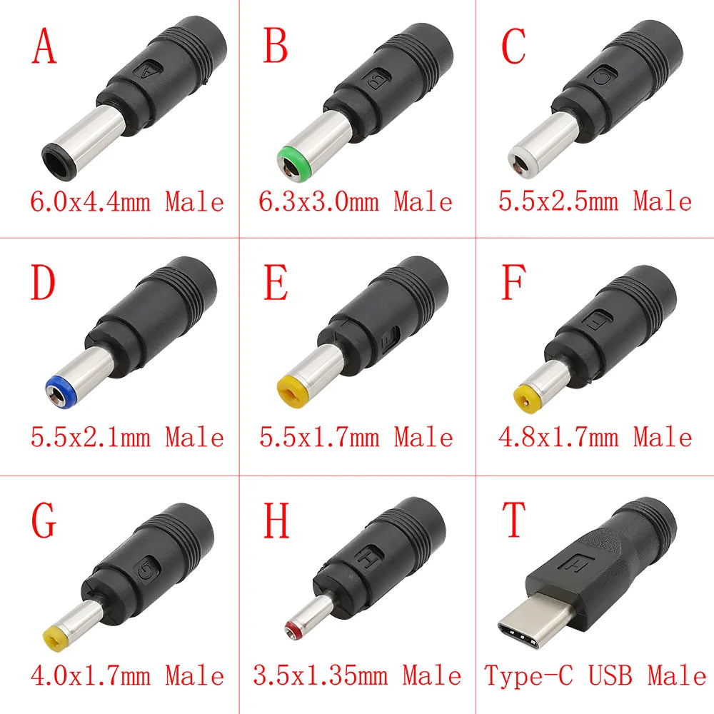DC Power Male to Female Adapter 6.0x4.4mm 6.3x3.0mm 5.5x2.5m