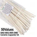 2500pcs 0402 0603 0805 SMD Ceramic Capacitor Assorted Kit 50