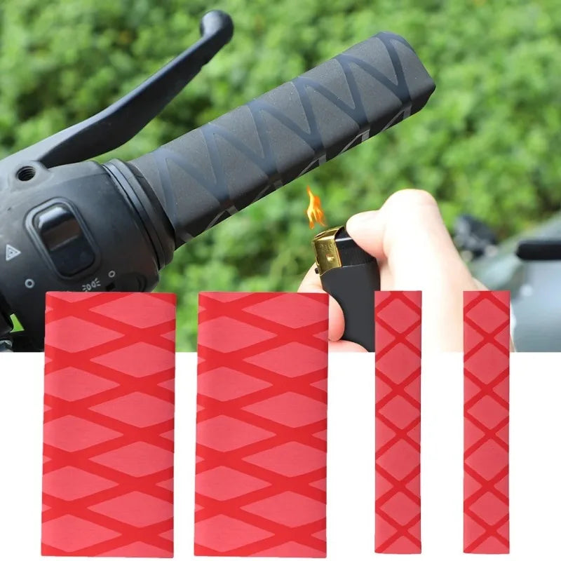 2PCS Non-slip Heat Shrink Tubing Grip Cover Waterproof Motor
