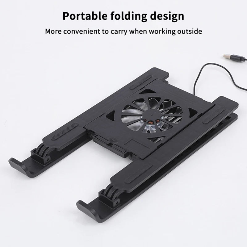 Laptop Cooler Base Stand Foldable Laptop Cooling Pad Holder 