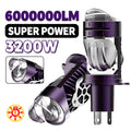 H4 Bi LED Mini Projector Lens LED Car Headlight Bulb CANBUS 