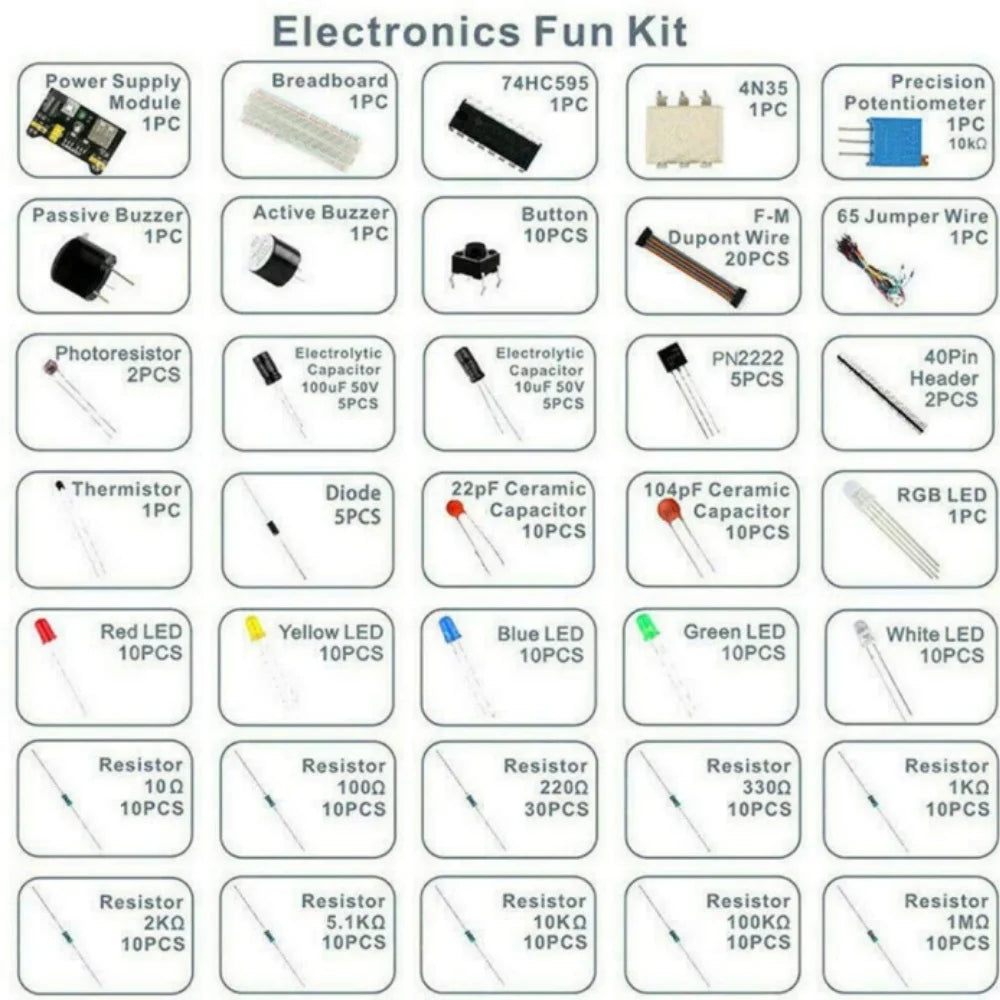 Electronic Components Electrolytic Capacitor Resistor led 83