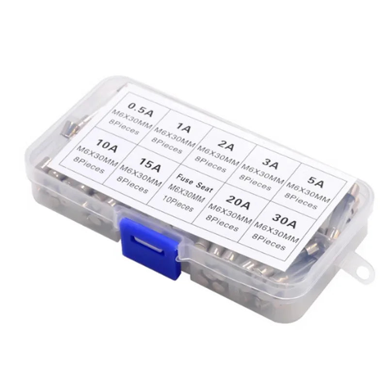100/72pcs Car Fast-blow Glass Fuses Car Glass Tube Fuses 0.2