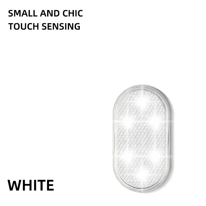 Car Interior Wireless Mini USB Charging LED Touch Light Multi Color Roof Ceiling Reading Lamp for Car Trunk Door Night Light