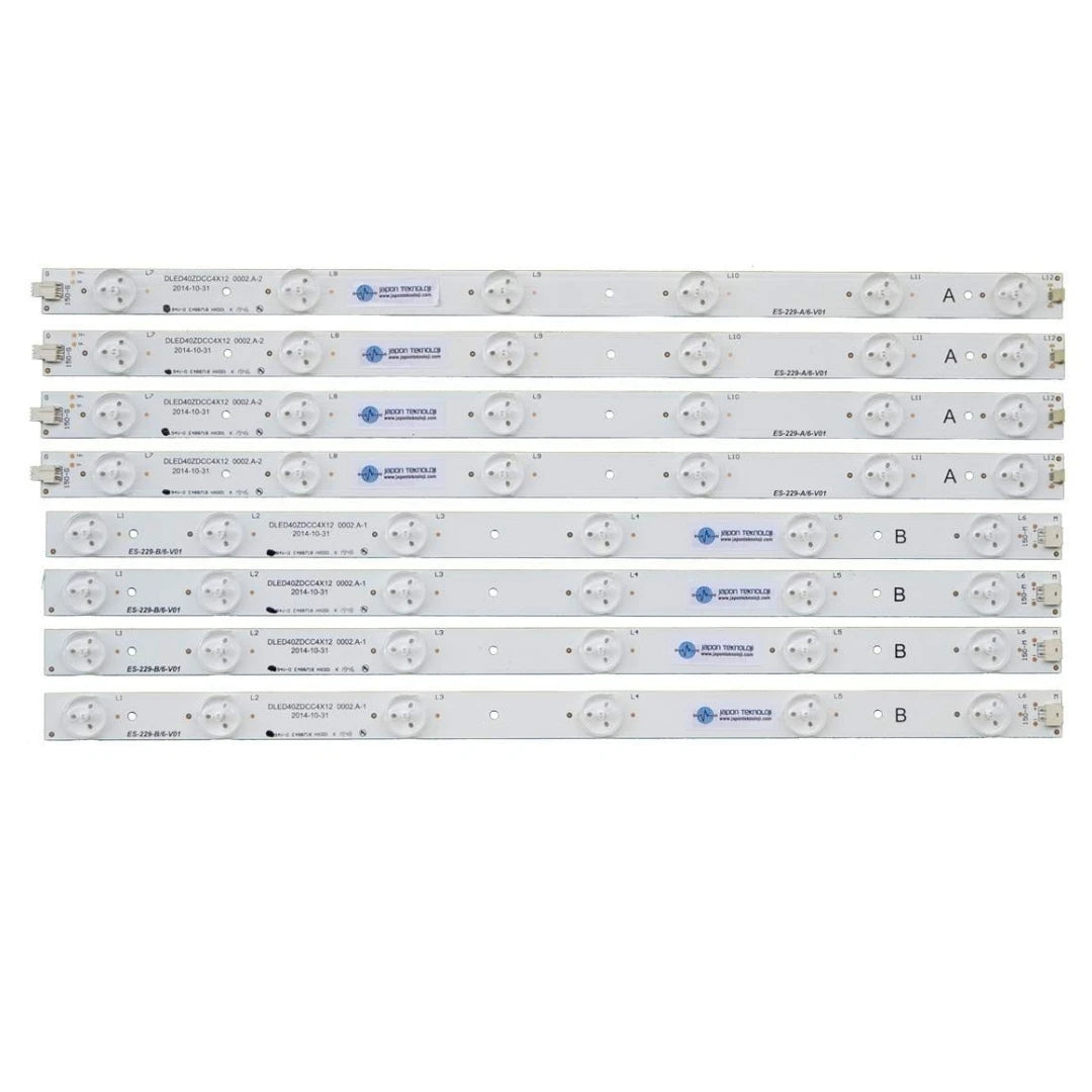 LED Backlight Strip for12 Lamp for Awox 40102 TAKIM LED-77 Dled40Zdcc4X12 0002.A-2, 0002.A-1 - Replacement TV