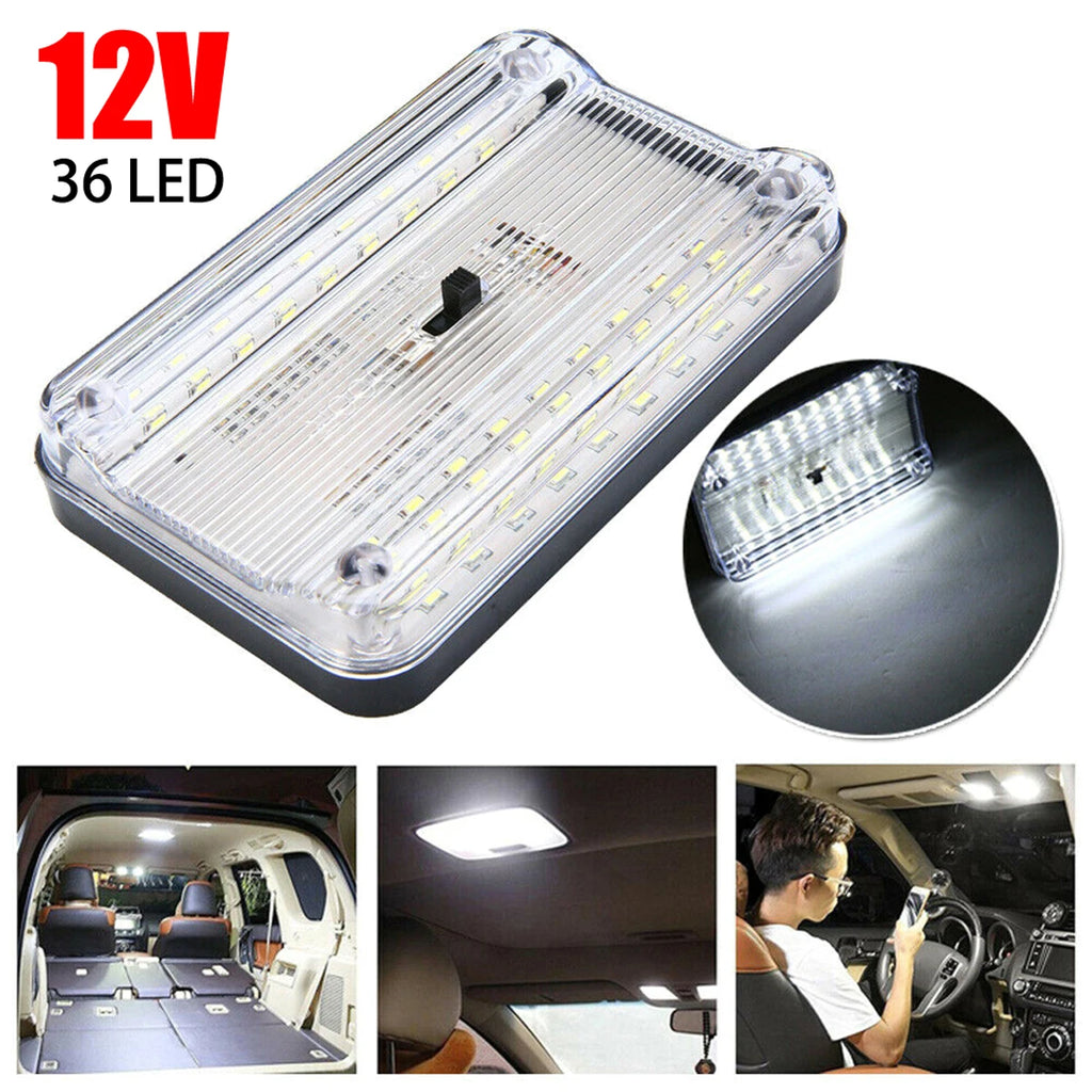 Car Interior Roof Lights 12V 36 LED Bulbs White Vehicle Ceil