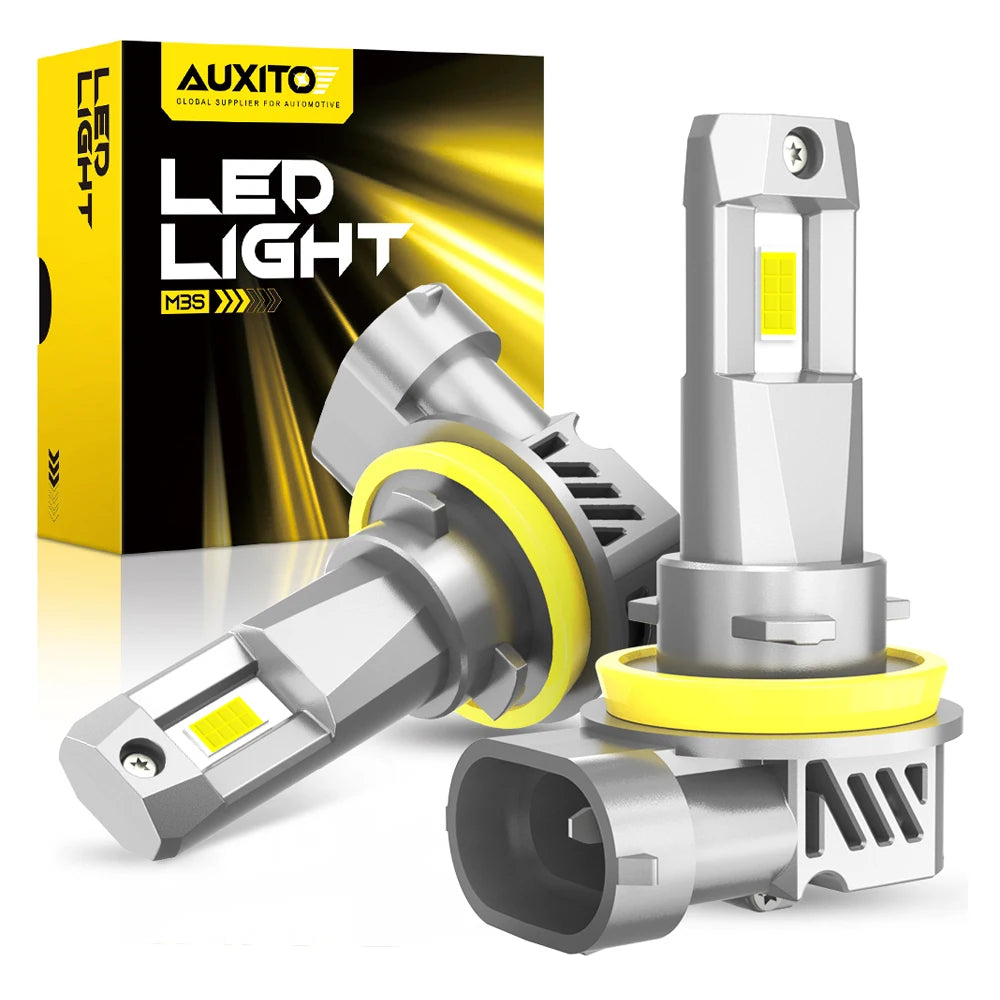 2Pcs AUXITO M3S H8 H11 LED Headlight Bulb Canbus Super Brigh