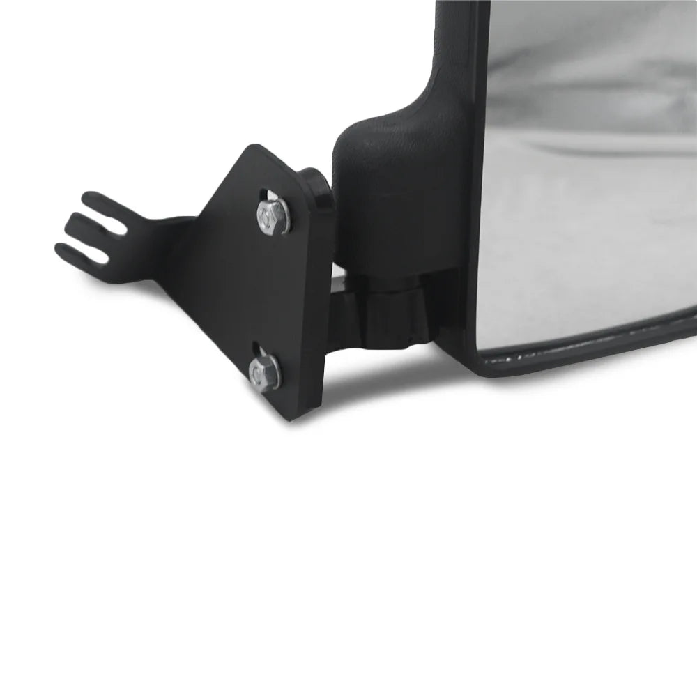 A Pair UTV Side Rearview Mirrors For POLARIS GENERAL 2016+ Square Black Rear View Mirror ATV Exterior