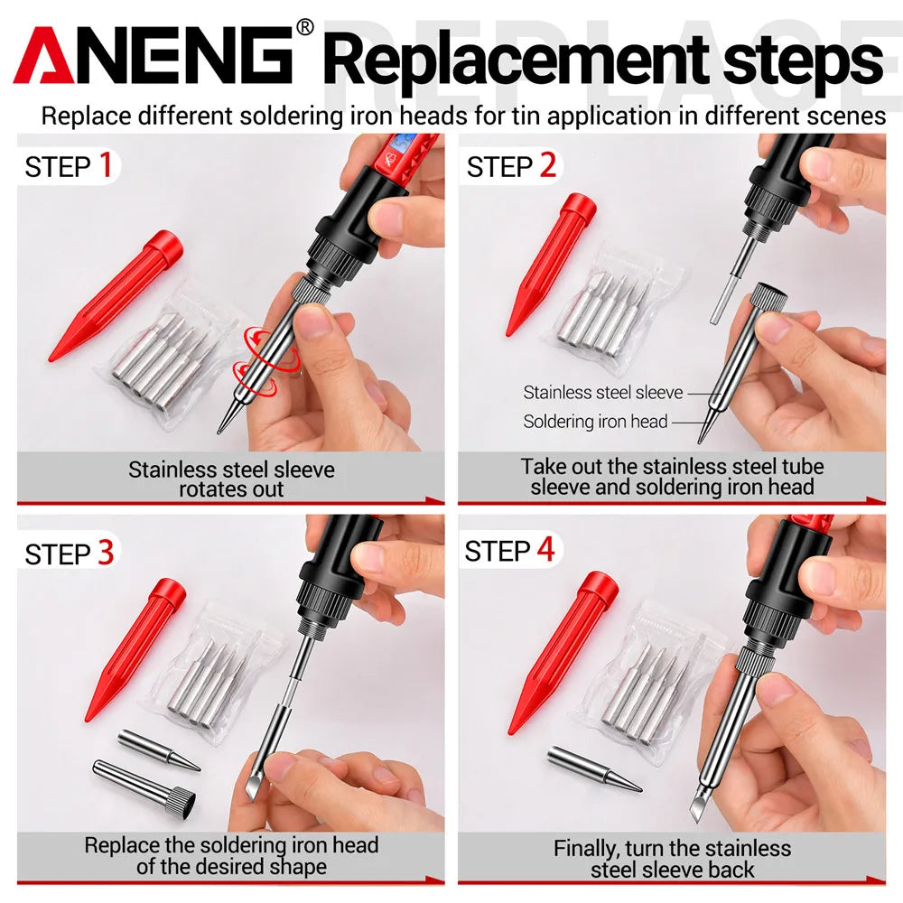 ANENG SL106 Electric Soldering Iron 110V/220V Adjustable Tem