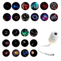 2 in 1 Mini USB Galaxy Star Projector Night Light With Film 