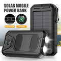 10000mAh Solar Power Bank Portable Waterproof Outdoor Dual 5