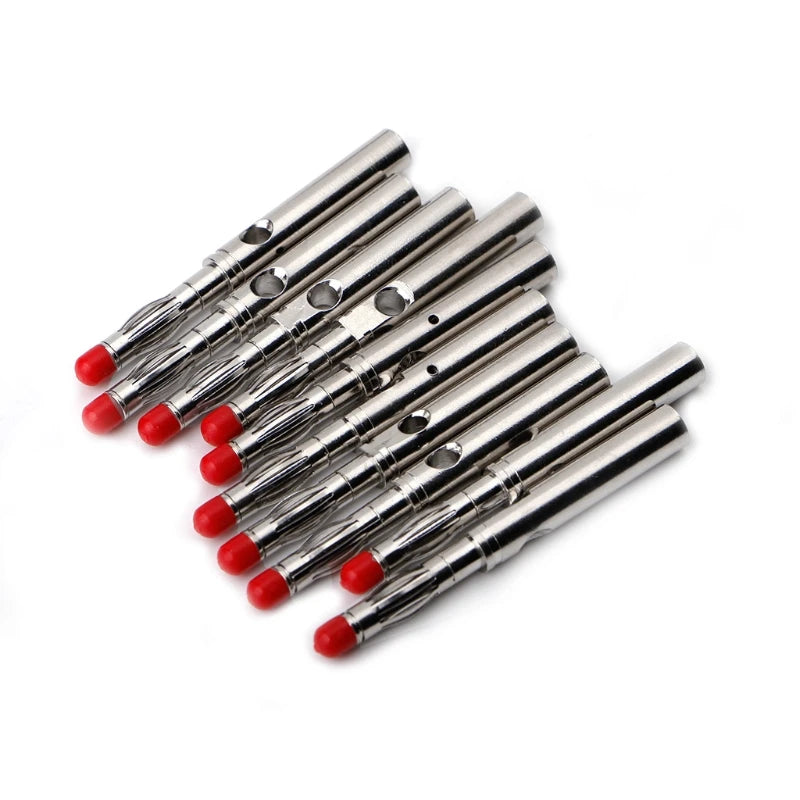 10 Sets 4mm Male Sheath Stackable Banana Plug Wire Solder Co