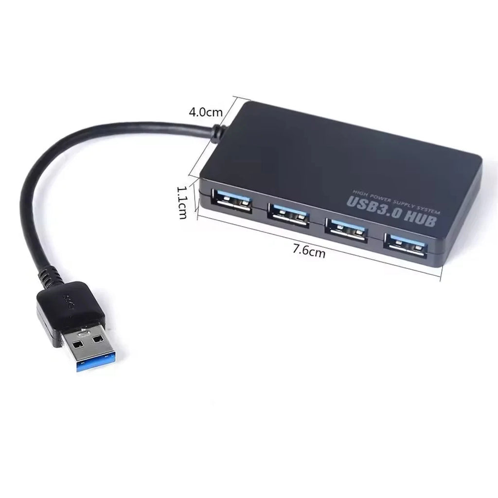 High-Speed USB 2.0 Hub 4-Port Data Cable Splitter Adapter Mu