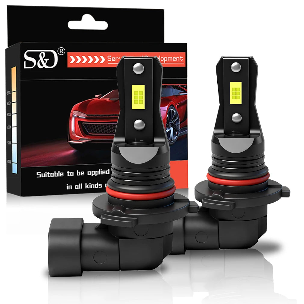 S&D H8 H11 LED Canbus 9005 9006 Fog Light Bulbs 60W 20000LM Wireless CSP LED Headlight Auto Lamp for Car Driving 6000K White
