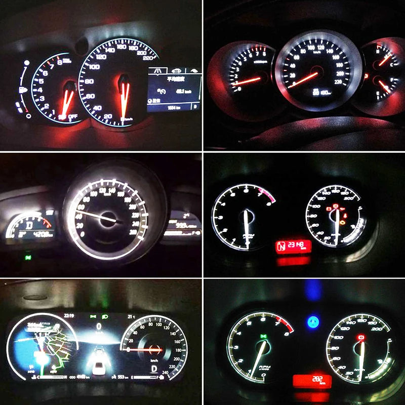 10/20/50 PCS T5 LED W3W W1.2W Led Bulb Car Interior Dashboar