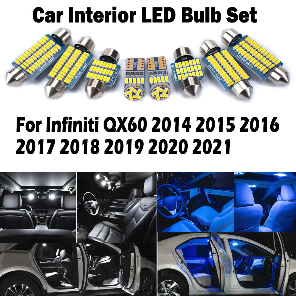 Lamp LED Interior Map Dome Light Kit Car Trunk Bulbs for Infiniti QX60
