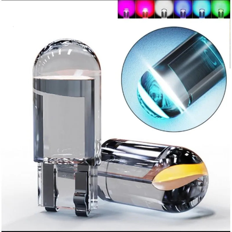 10X New W5W LED Canbus T10 Car Lights COB Glass Interior Par