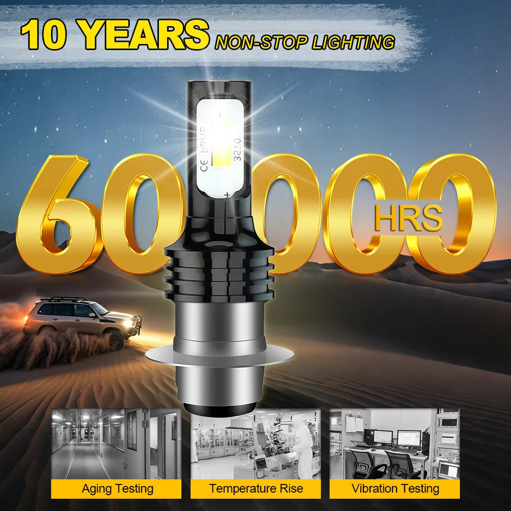 ROADSUN 1/2PCS Motorcycle LED Headlight Bulbs Upgrade High Q