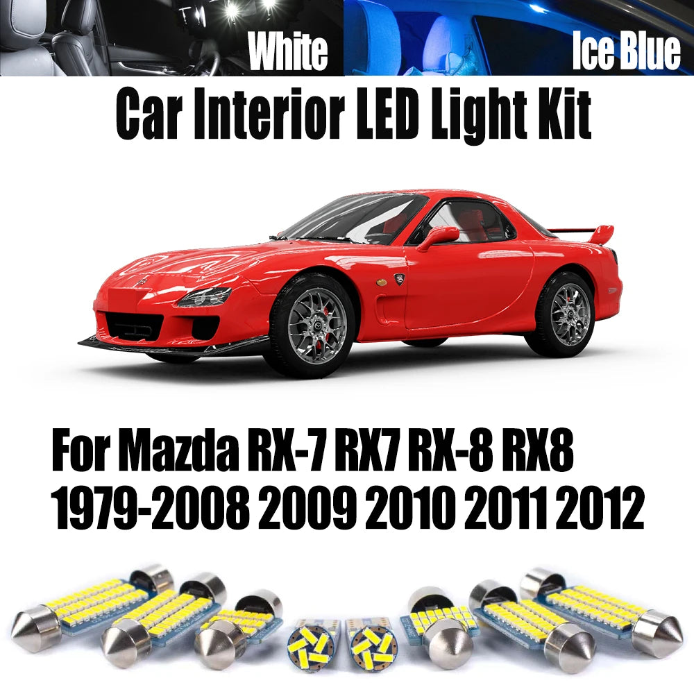 Lamp LED Interior Reading Trunk Dome Light Car Bulbs Kit for Mazda RX7 RX8 1979-2008