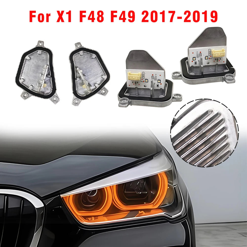 Angel Eyes DRL Board 63117428792 For BMW X1 F48 2017-2019 LED Headlight Blue Red Daytime Running Light Module