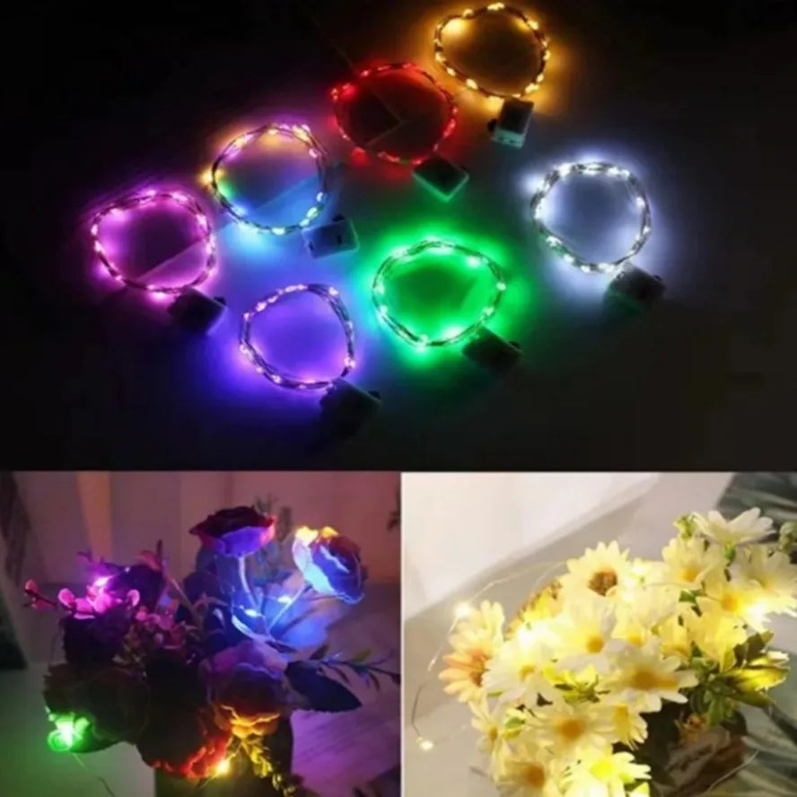3-10pcs Fairy Lights String Button Battery Light Home Decor 
