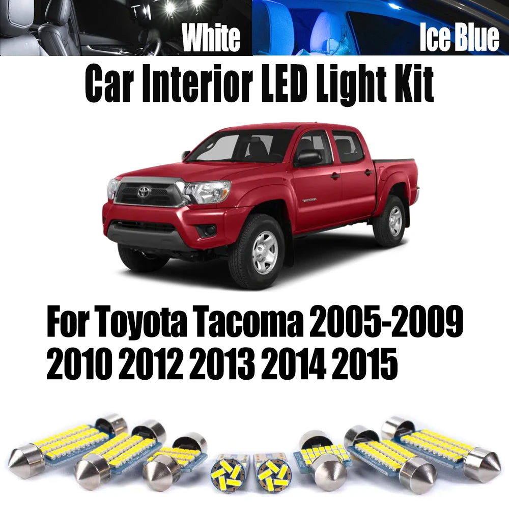 8-Piece LED Interior Light Kit for Toyota 2005-2012 - Canbus Error-Free Interior Bulbs