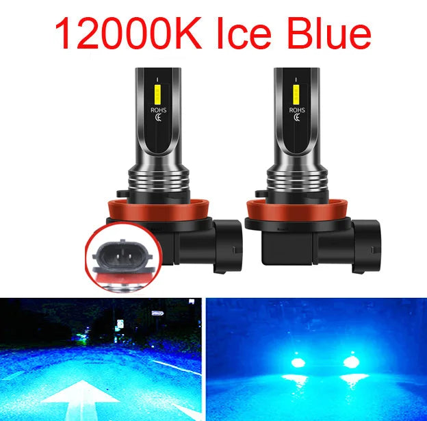 2Pcs New H8 H11 LED Car Headlight Kit H16JP 9005 HB3 9006 HB4 LED Bulb Car Headlamp Fog Light Turbo Lamp 12V 6500K Automobiles