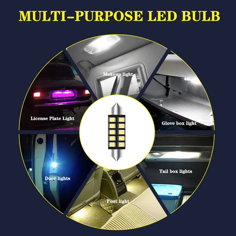 2pcs CANBUS C5W LED Festoon C5W LED Purple 31mm LED 36mm 39m