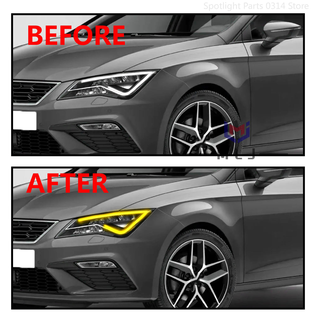Headlight Yellow DRL Chip 5F0941475 5F0941476 Angel Eye Board Car Accessories for VW MK3 2013-2017