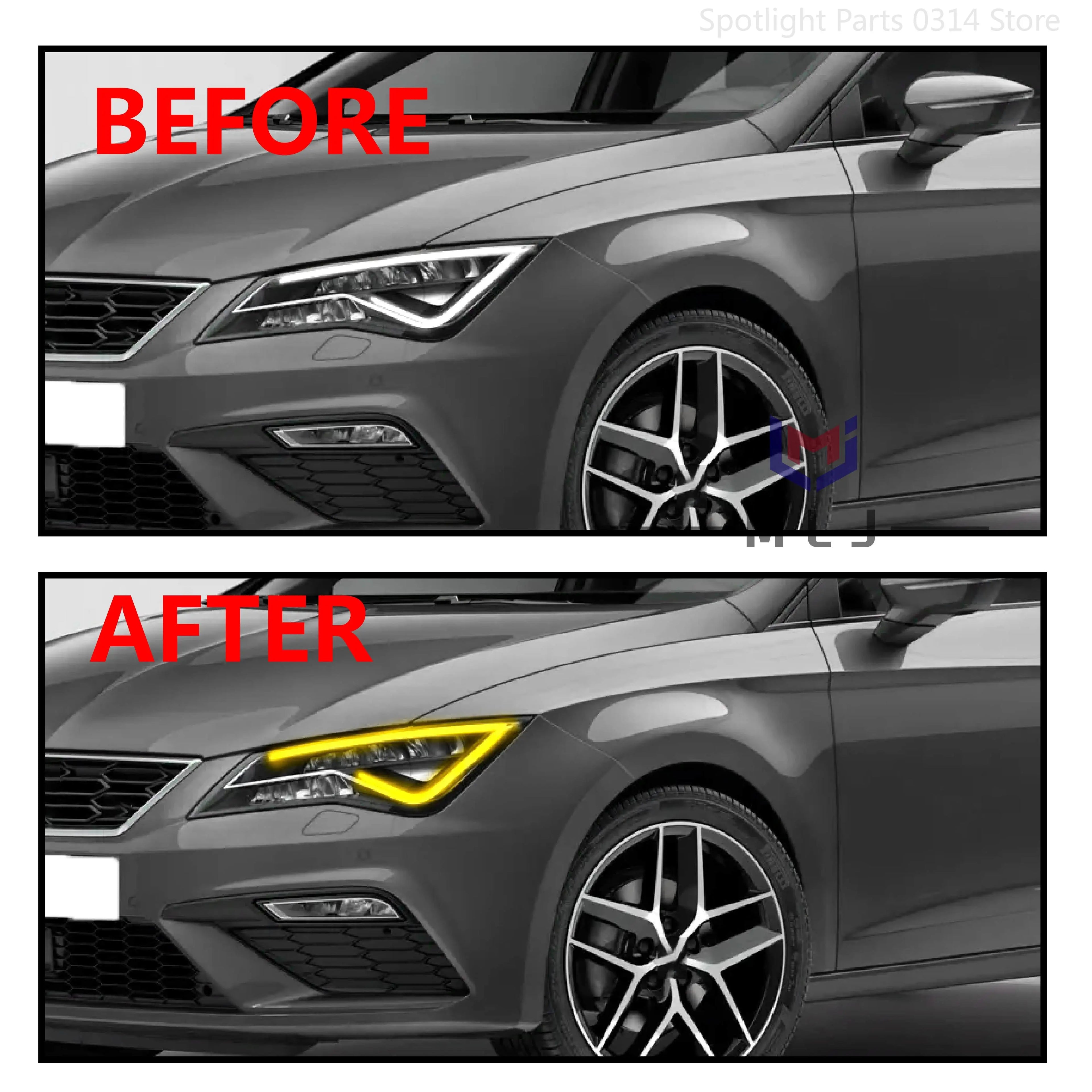 Headlight Yellow DRL Chip 5F0941475 5F0941476 Angel Eye Board Car Accessories for VW MK3 2013-2017