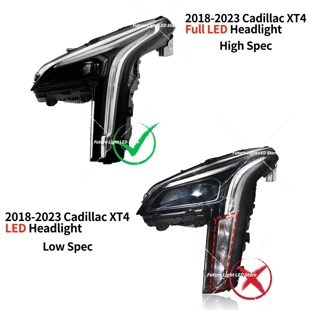 DRL Chip Boards 10000061255-02 Full LED Headlight For Cadillac XT4 2018-2023