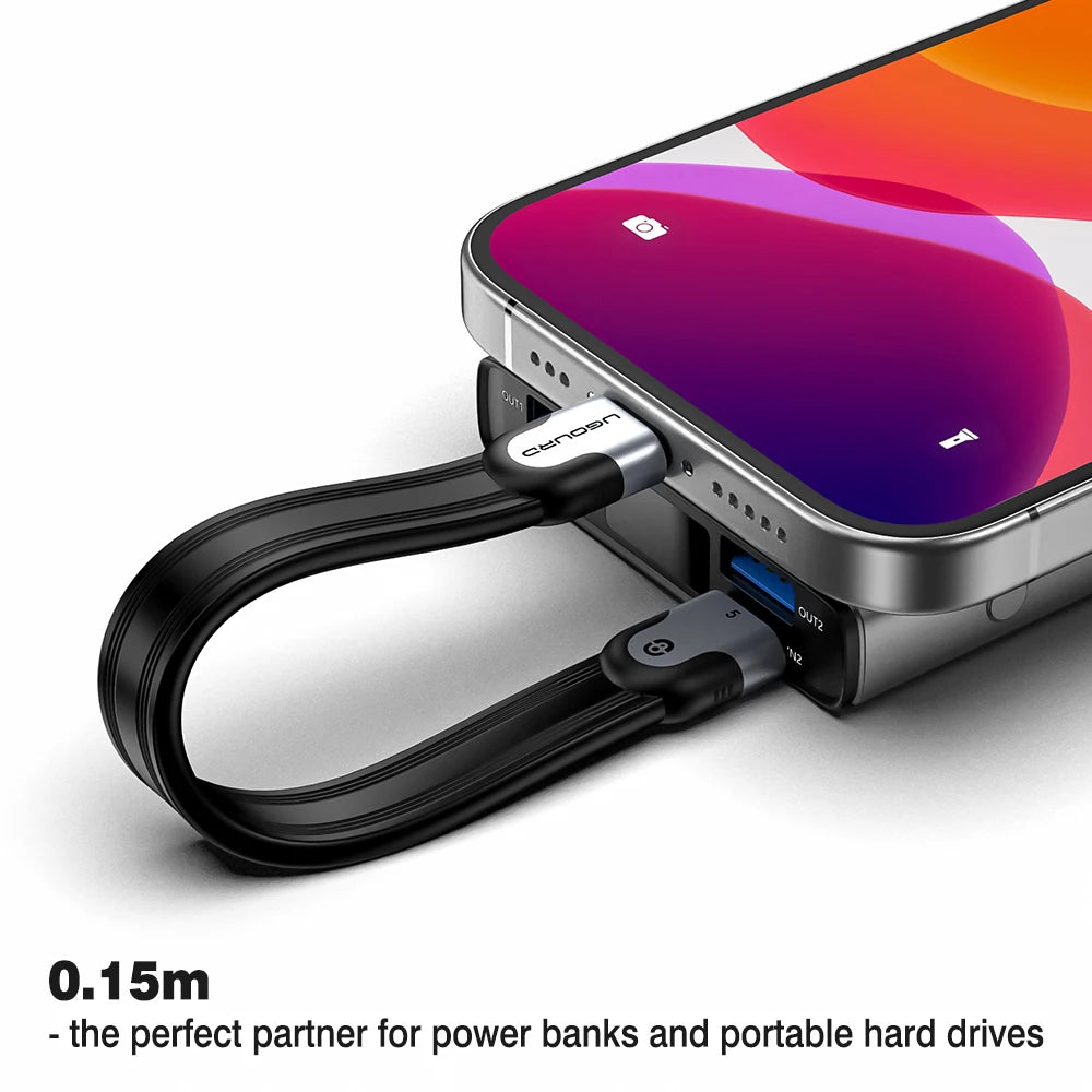 UGOURD New Flat Thunderbolt 5 High-Speed Data Cable 80Gbps 0
