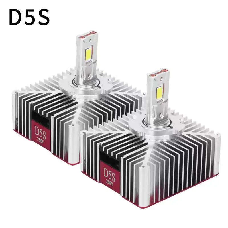 2PCS D5S LED Car Headlights Bulbs Turbo Lights D1S D2S/R D3S D4S/R D8S 45W 12000LM Headlamp 6000K Plug&Play HID Conversion Kit